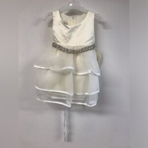 Small Girl Sleeveless Rhinestones Dress Beaded Wedding Easter Flower Girl Dress